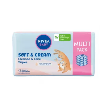 NIVEA Baby Soft & Cream Salviette umidificate 4x57