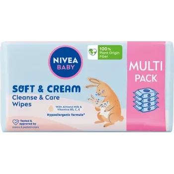NIVEA Baby Soft & Cream Salviette umidificate 4x57