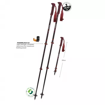 Komperdell Carbon EVO Zero Compact Bastoncini da Trekking - Malbec