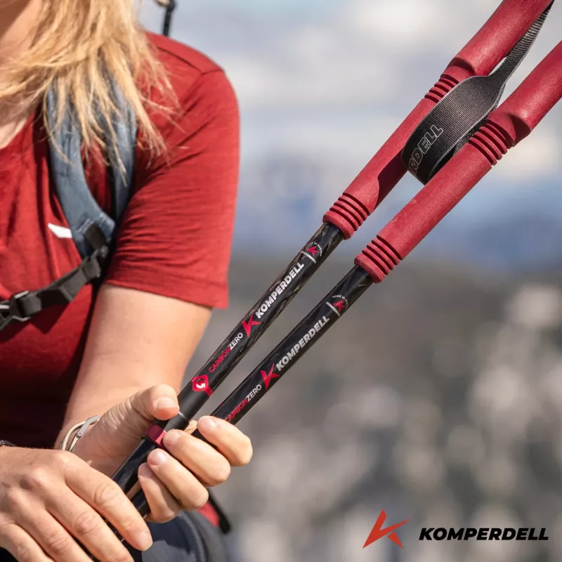Komperdell Carbon EVO Zero Compact Bastoncini da Trekking - Malbec