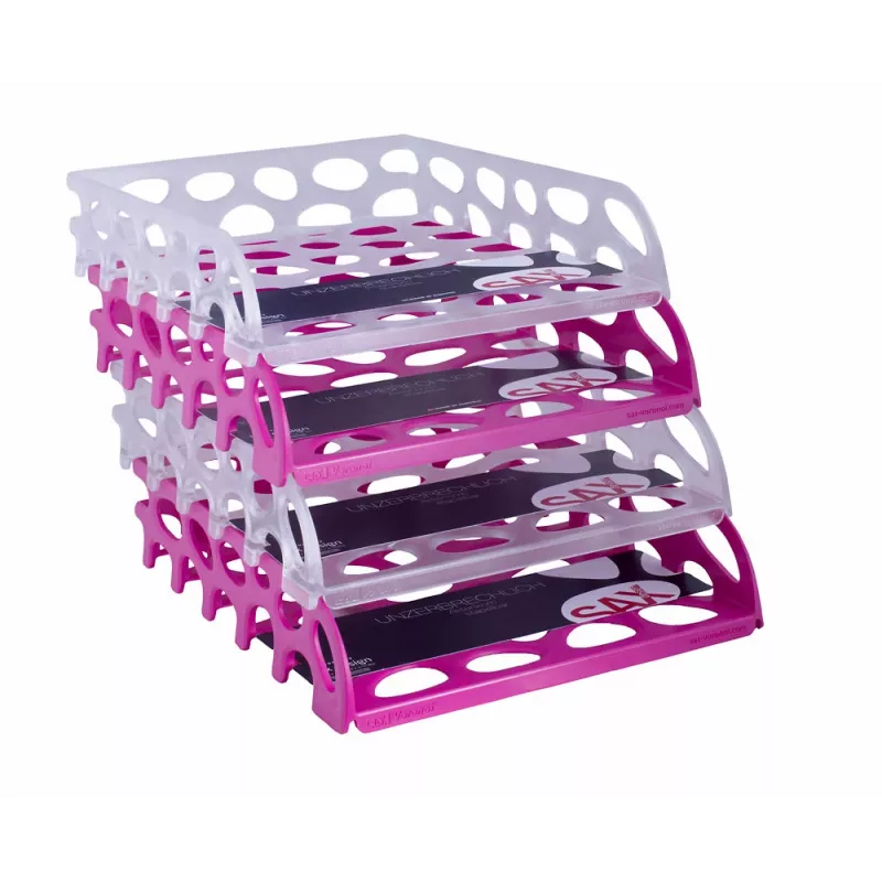 SAX Vassoio portadocumenti Voronoi rosa DIN C4