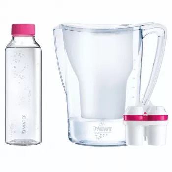BWT AQUAlizer Home gassificatore manuale per acqua frizzante 125626883 con bottiglia in vetro