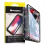 Wozinsky Custodia magnetica completa 360 protezione anteriore e posteriore con vetro integrato per Samsung Galaxy A72 4G nero-trasparente