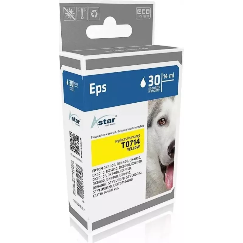 ASTAR cartuccia d'inchiostro compatibile gialla (alternativa a Epson T0714)