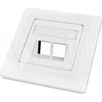 Wirewin Keystone scatola vuota per 2 moduli, incasso, compatibile con placche, RAL9010 bianco puro