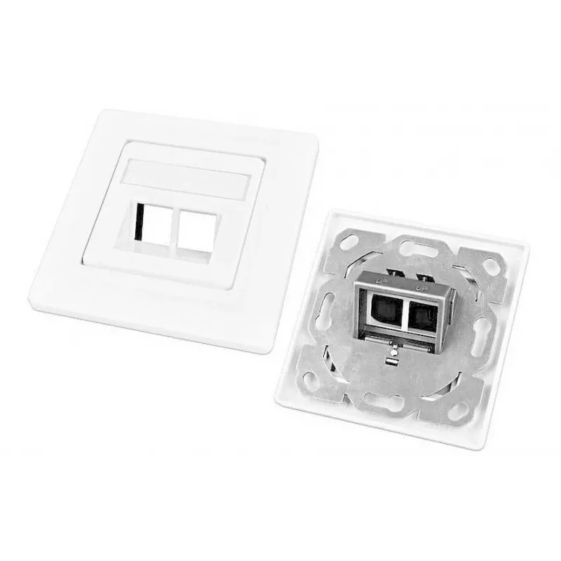 Wirewin Keystone scatola vuota per 2 moduli, incasso, compatibile con placche, RAL9010 bianco puro