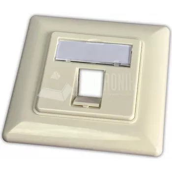 Wirewin Keystone presa da incasso per 1 modulo, compatibile con placche, RAL9010 bianco puro (WKS OUTLET 1)