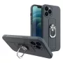 HURTEL Ring Case cover in silicone con anello portadito e supporto per Xiaomi Poco X4 Pro 5G blu