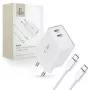 Tech-Protect C35W caricabatterie USB-C 2 porte bianco