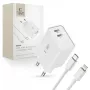 TECH-PROTECT C35W caricabatterie da rete 2 porte PD 35W + cavo Lightning bianco