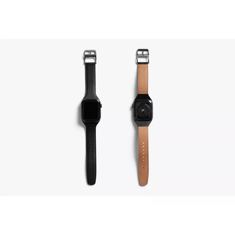 Bellroy Classic Leather Band per Apple Watch, nero, 40mm, 41mm, 38mm, 42mm (Serie 10/11)