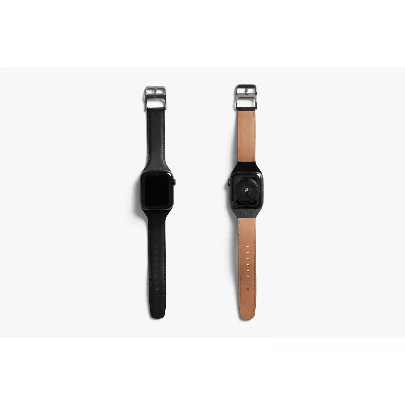 Bellroy Classic Leather Band per Apple Watch, nero, 44mm, 45mm, 42mm (Series 1/2/3), 49mm, 46mm