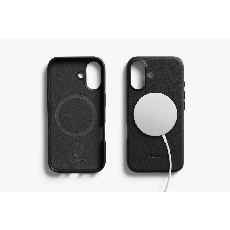 Bellroy Leather Case per iPhone 16, nero