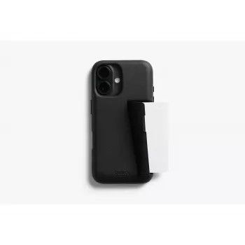 Bellroy Leather Card Case per iPhone 16, nero
