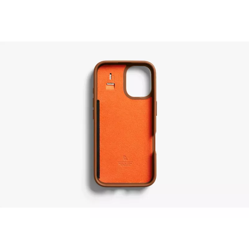 Bellroy Leather Card Case per iPhone 16 Plus, marrone