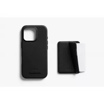 Custodia in pelle Bellroy con portafoglio magnetico per iPhone 16 Pro, nero