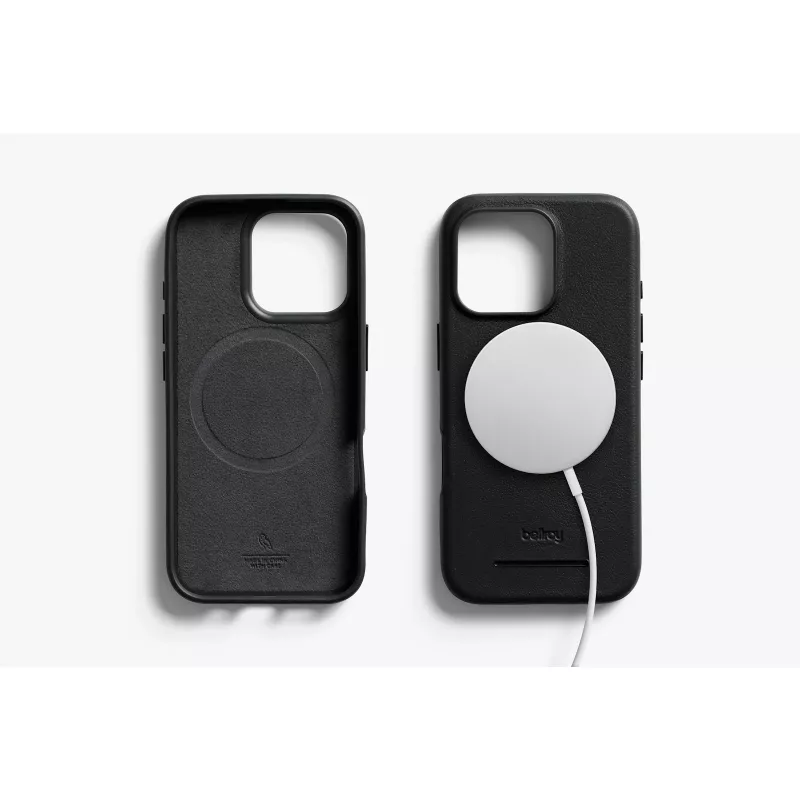 Custodia in pelle Bellroy con portafoglio magnetico per iPhone 16 Pro, nero