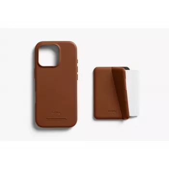 Custodia in pelle Bellroy con portafoglio magnetico per iPhone 16 Pro, marrone