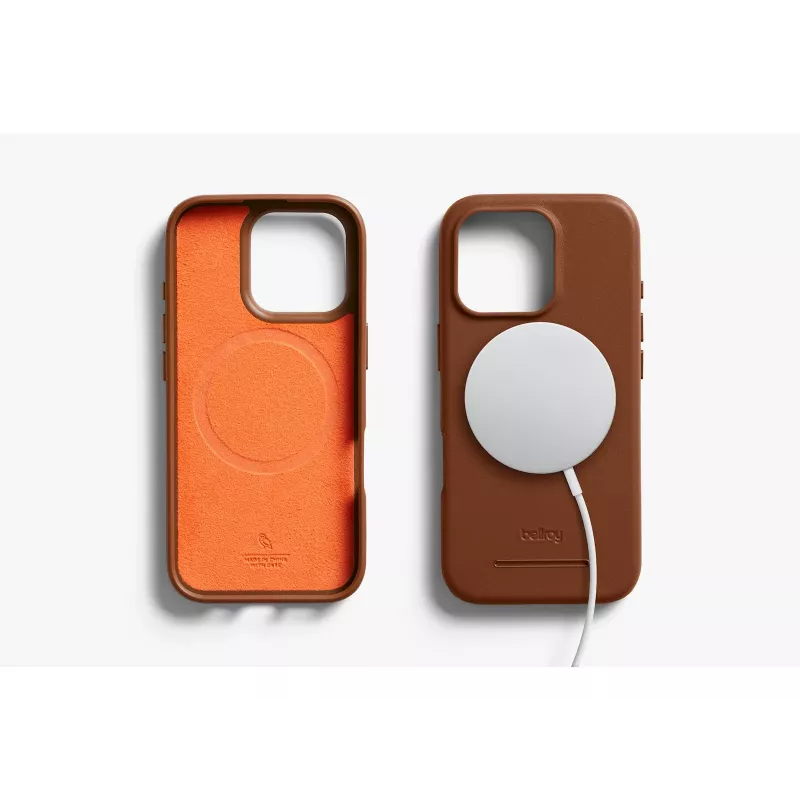 Custodia in pelle Bellroy con portafoglio magnetico per iPhone 16 Pro, marrone