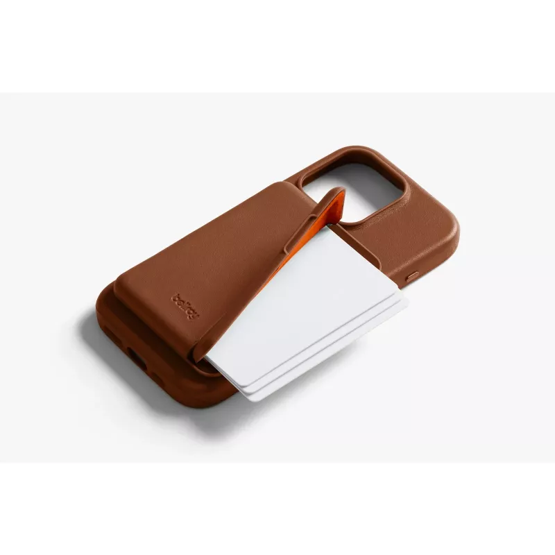 Custodia in pelle Bellroy con portafoglio magnetico per iPhone 16 Pro, marrone
