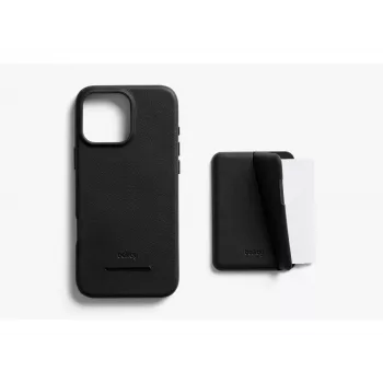 Custodia in pelle Bellroy con portafoglio magnetico per iPhone 16 Pro Max, nero