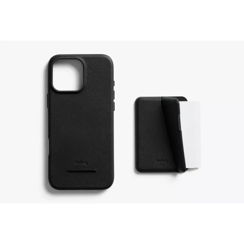 Custodia in pelle Bellroy con portafoglio magnetico per iPhone 16 Pro Max, nero