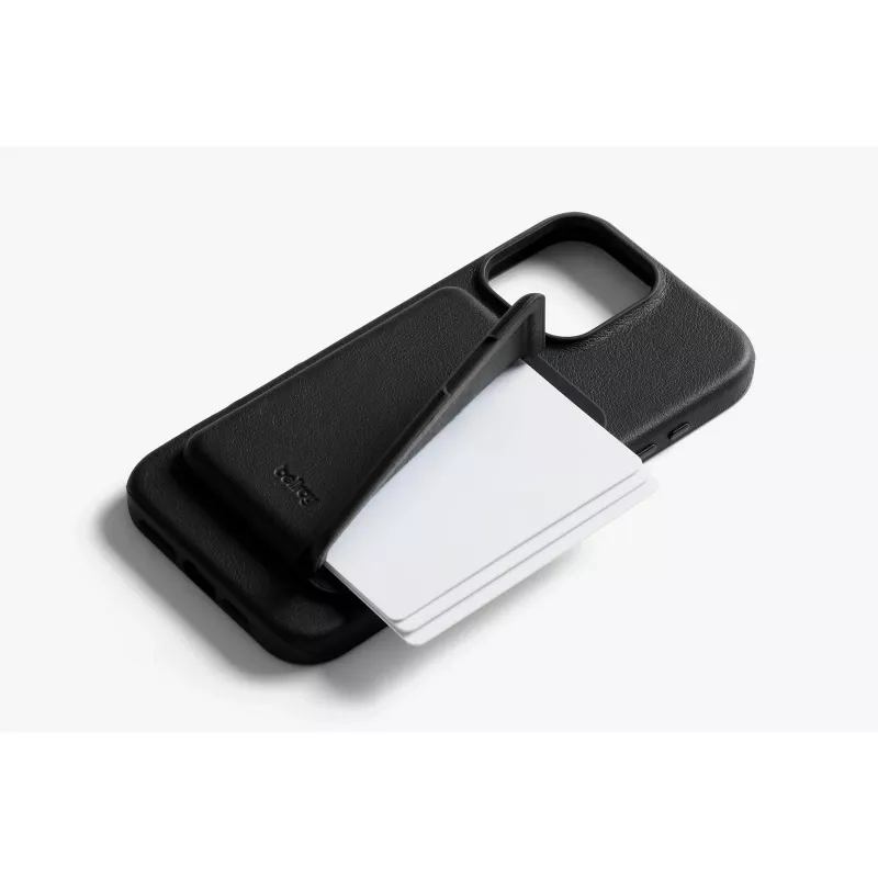 Custodia in pelle Bellroy con portafoglio magnetico per iPhone 16 Pro Max, nero