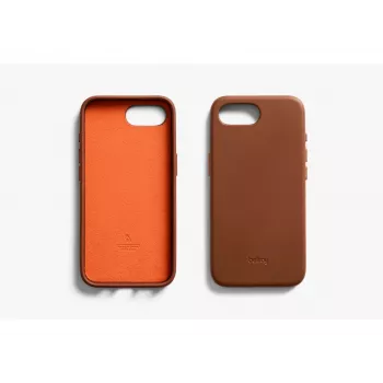 Bellroy Leather Case per iPhone 16e, marrone