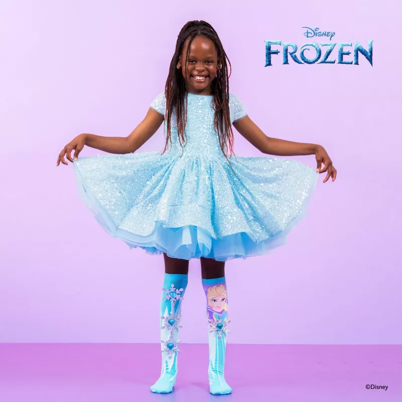 MADMIA Calzini al ginocchio per bambini Frozen Elsa stampa 3D - 1 paio