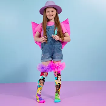 MADMIA Calzini al ginocchio 3D Disney Princess per bambina - 1 paio - misura scarpe bambino US 10-3