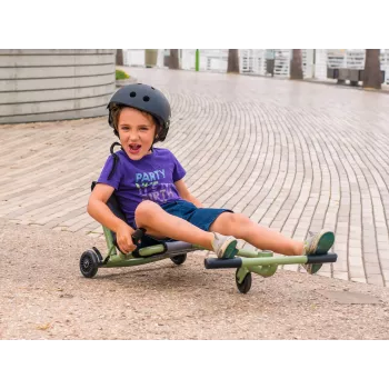 EzyRoller Classic go-kart a pedali per bambini 3-12 anni, nero