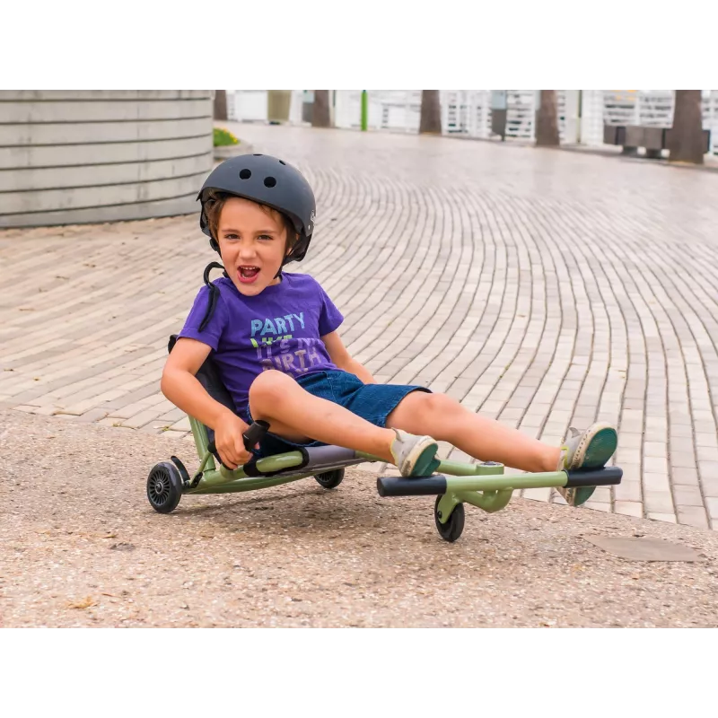 EzyRoller Classic go-kart a pedali per bambini 3-12 anni, nero