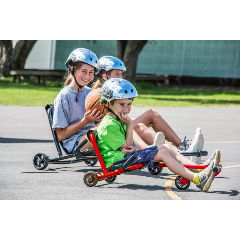 EzyRoller Classic go-kart a pedali per bambini 3-12 anni, nero
