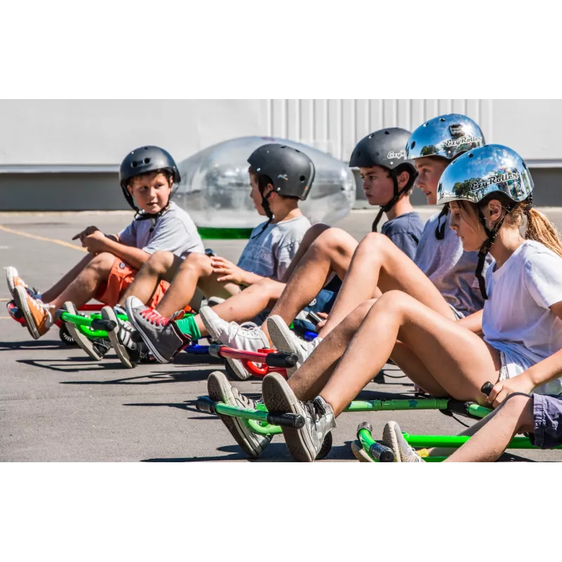 EzyRoller Classic Blue giocattolo da cavalcare per bambini da 3-12 anni
