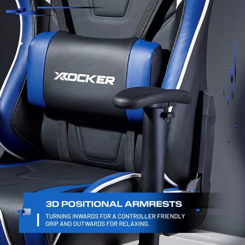 X Rocker Agility eSports sedia da gaming blu/nero