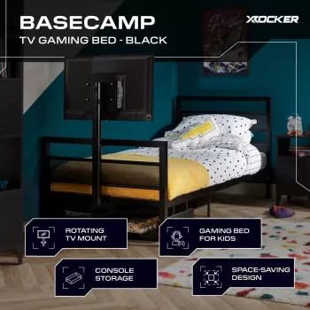 XROCKER letto singolo gaming nero