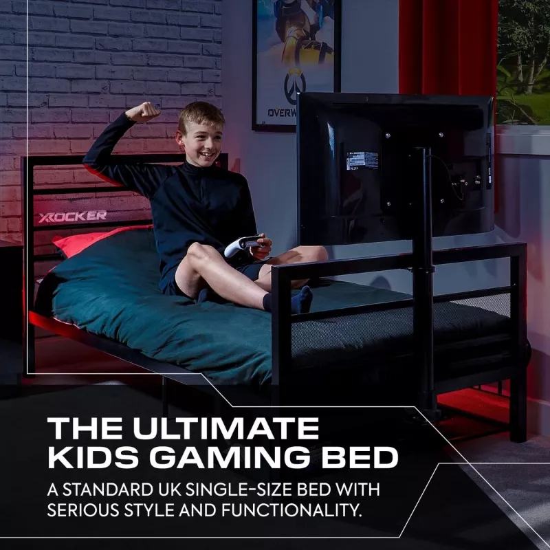 XROCKER letto singolo gaming nero