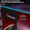 XROCKER scrivania da gaming grigio-rosso