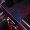 XROCKER scrivania da gaming grigio-rosso