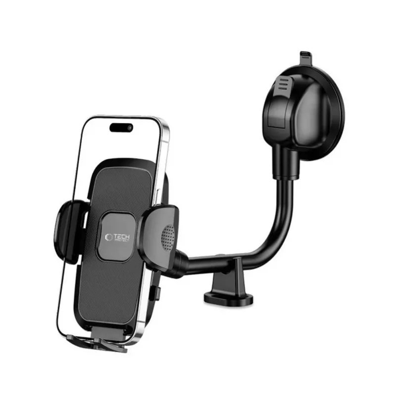 TECH-PROTECT V3 supporto universale per auto a braccio lungo per parabrezza e cruscotto nero