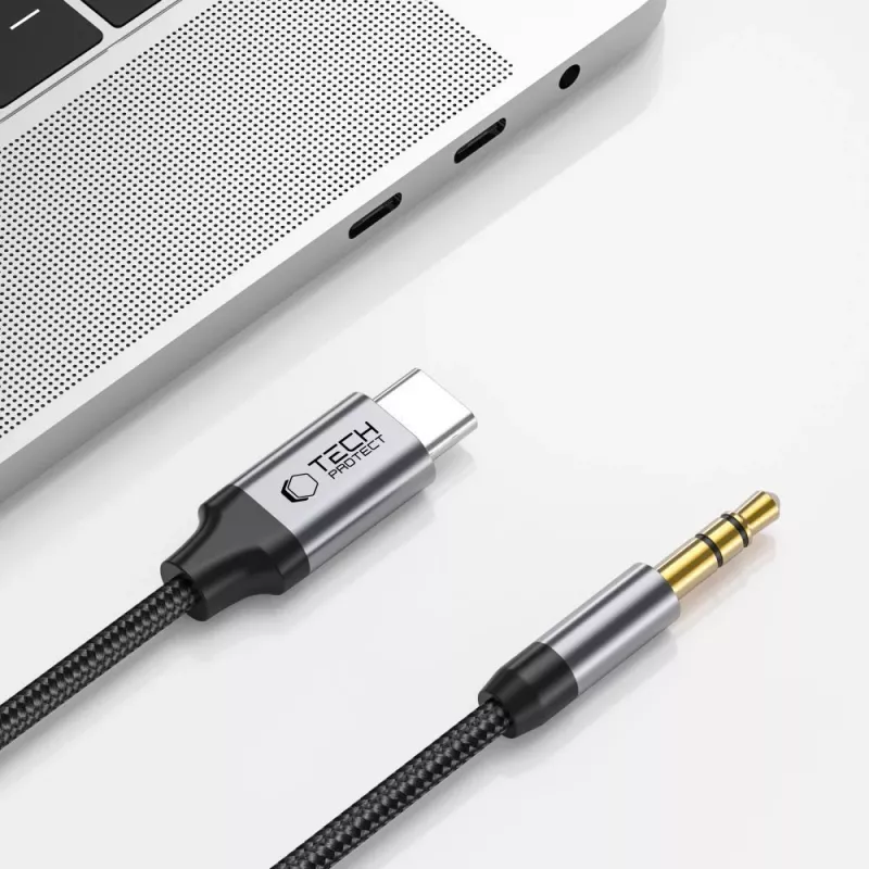 TECH-PROTECT ULTRABOOST cavo audio USB-C a mini jack 3,5 mm 100 cm nero