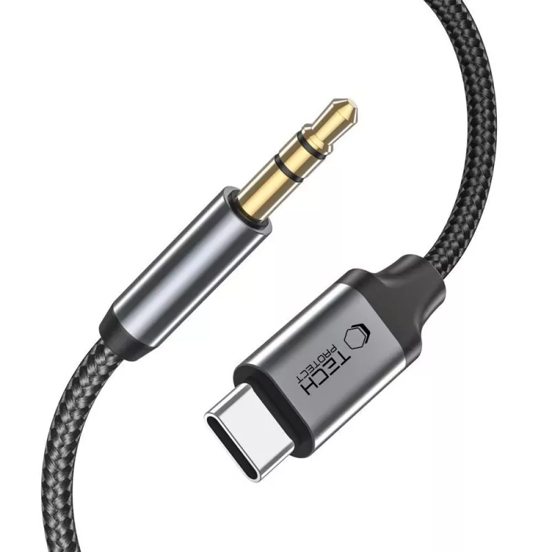 TECH-PROTECT ULTRABOOST cavo audio USB-C a mini jack 3,5 mm 100 cm nero