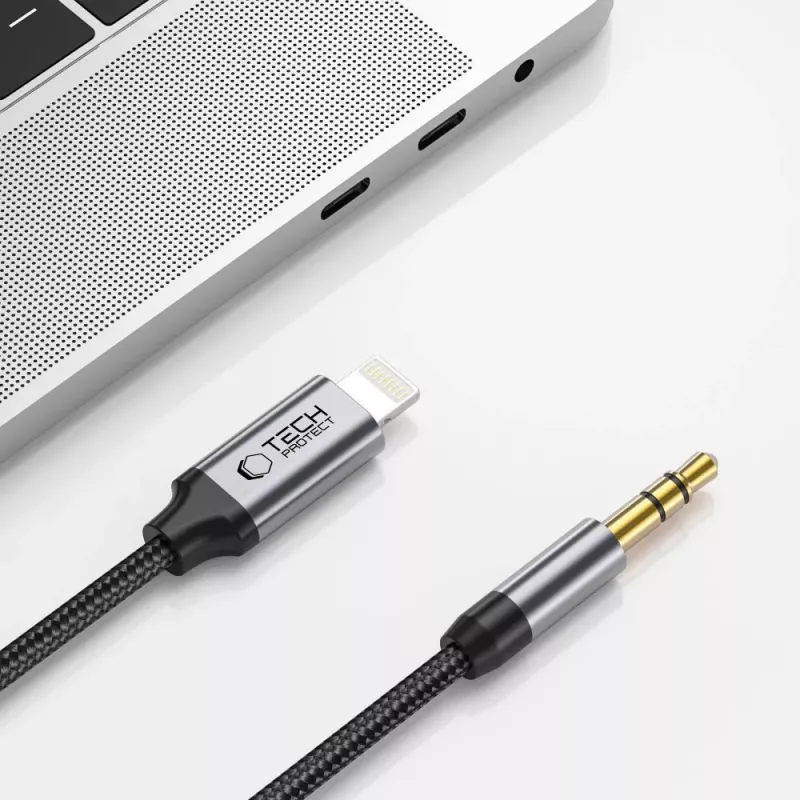 TECH-PROTECT UltraBoost cavo Lightning a mini jack AUX 3.5mm 100cm nero