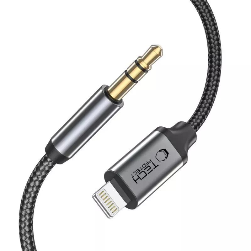 TECH-PROTECT UltraBoost cavo Lightning a mini jack AUX 3.5mm 100cm nero