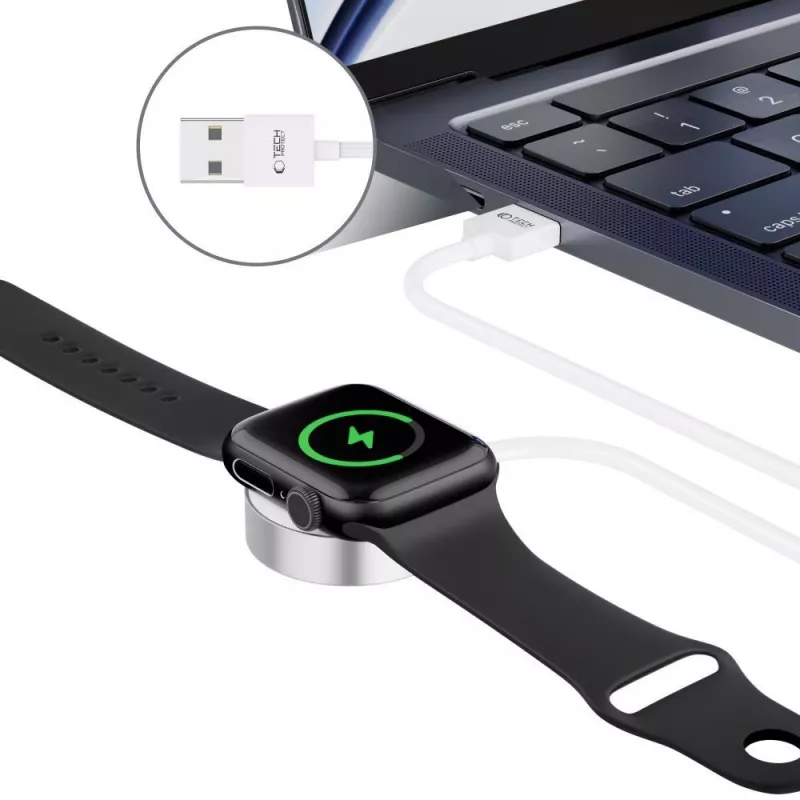 TECH-PROTECT ULTRABOOST Cavo di Ricarica Magnetico 120cm Apple Watch bianco