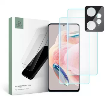 TECH-PROTECT Vetro Temperato + Lente Fotocamera Supreme Set per Xiaomi Redmi Note 12 LTE