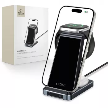 Tech-Protect QI15W-A26 stazione di ricarica wireless 3IN1 nera