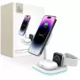 TECH-PROTECT QI15W-A27 caricabatterie wireless magnetico MagSafe 3IN1 bianco