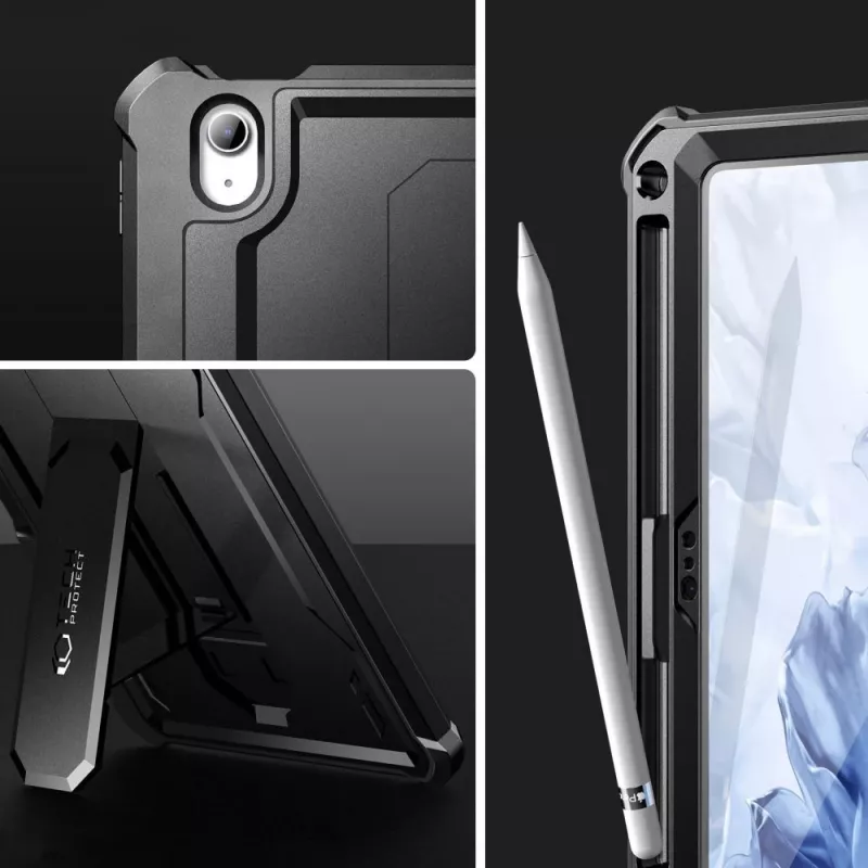 Tech-Protect Kevlar Pro custodia per iPad 10.9 (10th Gen, 2022) / iPad 11 (2025), nero