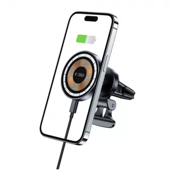 TECH-PROTECT MM15W-V5 supporto auto magnetico MagSafe per bocchetta di aerazione con caricabatterie wireless 15W nero